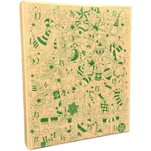 Printed Advent Calendar Kraft Front